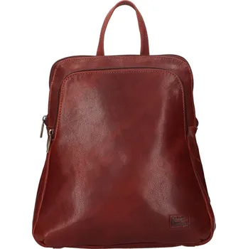 Městský batoh Kožený dámský batoh SendiDesign Tinna - koňak