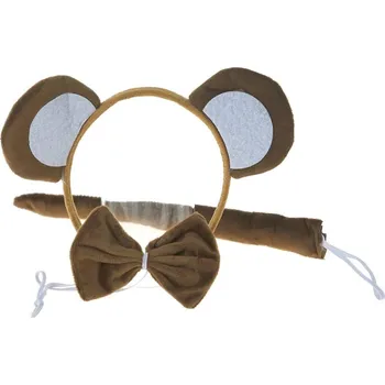 Karnevalový kostým KARNEVAL Opice set čelenka, ocas, motýlek *KARNEVALOVÝ DOPLNĚK*