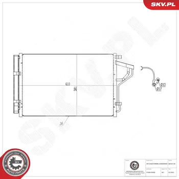 Ventilátor topení a klimatizace Kondenzátor klimatizace ESEN SKV 86SKV138