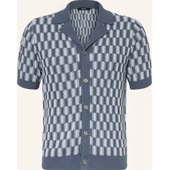 Pánská košile Reiss Pánská Úpletová Košile Robbie Regular Fit, černošedá /...