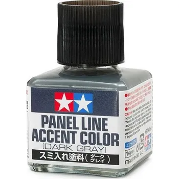 Modelářství Panel Line Accent Color Dark Grey (Tmavě šedý) 40ml - Tamiya 87199