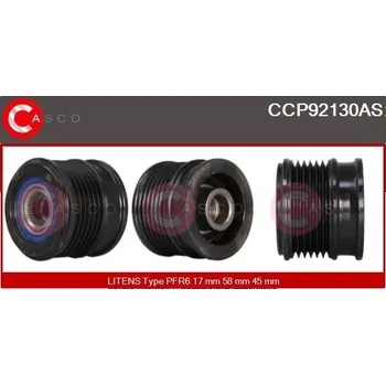 Alternátor Řemenice, generátor CASCO CCP92130AS