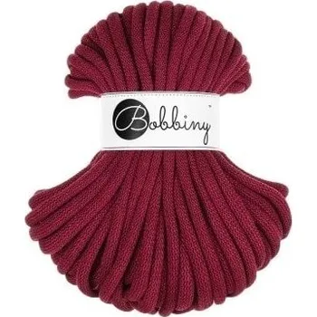 Příze Bobbiny Jumbo 9 mm 30 m Wine Red Šňůra