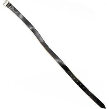 Řemínek na hodinky Řemínek ustrojovací výstrojní kožený černý original použitý