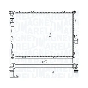 Chladič motoru Chladič vody pro motor MAGNETI MARELLI 350213176800