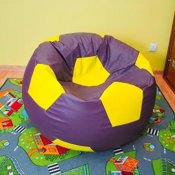 Taburet Dětský taburet MÍČ 50 cm - fialová + žlutá