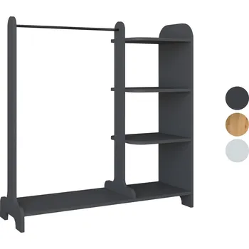 Šatní skříň VCM Otevřená šatní skříň Lempu, s odkládacími plochami