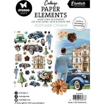 Papírové výseky Studio Light "Oldtimer Chique", 34 ks - Luxusní vintage