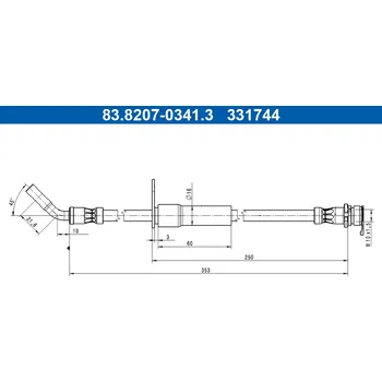 Brzdová hadice Brzdová hadice ATE 83.8207-0341.3