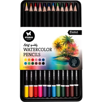 Pastelka Akvarelové pastelky Studio Light - základní barvy sada 12 ks