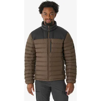 Pánská vesta FORCLAZ Pánská turistická péřová bunda MT 500 XL KAŠTANOVÁ|ČERNÁ