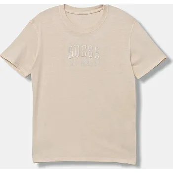 Dětské bavlněné tričko Guess L5YI31.I3Z14.9BYA béžová 08X, vel. 125-135