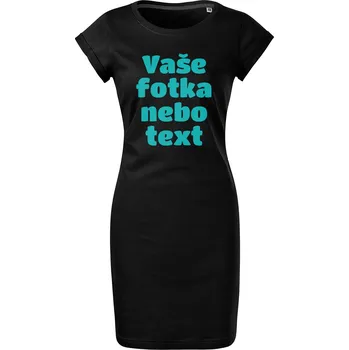Dámské šaty Grooters Černé dámské šaty s vlastním motivem / fotkou Velikost: XL