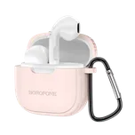 Bezdrátová sluchátka Borofone TWS BW29 se silikonovým pouzdrem - Růžová