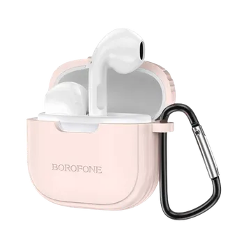 Sluchátka Bezdrátová sluchátka Borofone TWS BW29 se silikonovým pouzdrem - Růžová