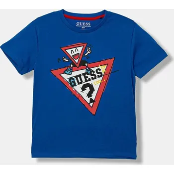 Chlapecké tričko Dětské bavlněné tričko Guess N5YI00.K8HM4.9BYA modrá 55X, vel. 105-112