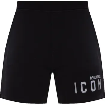 Pánské kraťasy DSQUARED2 Logo Icon Black kraťasy XXL Černá