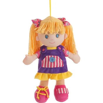 plyšák "Oblékací" Panenka Berta v sukni s laclem od firmy Llopis (Muneca Berta activity 38 cm)