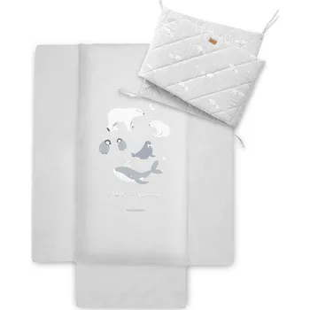 Povlečení bonjourbébé 2-dílný bavlněný set do postýlky 0 m+ Polaris Grey