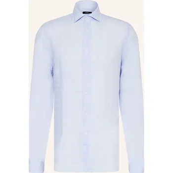 Pánská košile Reiss Pánská Lněná Košile Ruban Regular Fit, tmavě modrá, 42