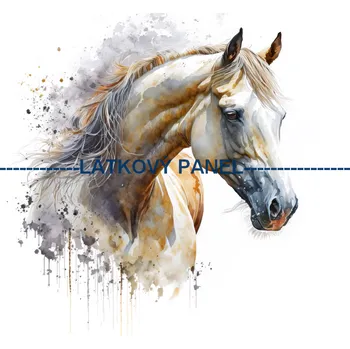 Látkový panel - Kůň - KON - 60 Velikost: 20x20cm, Materiál: Úplet