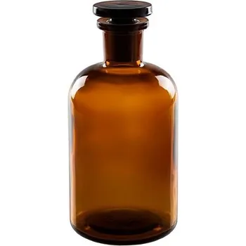 Láhev Láhev skleněná kulatá s broušeným hrdlem 250 ml HNĚDÁ