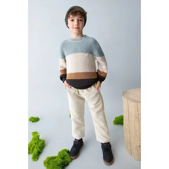 Chlapecké kalhoty Dětské kalhoty Mayoral Joggery sztruks béžová barva, 4568 4568.5G.Mini.9BYA 12X, vel. 122