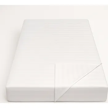 Prostěradlo BF-Bavlněné prostěradlo 140 x 240 cm bílé, jemné proužky