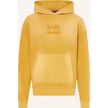 Pánská mikina Napapijri Pánská Mikina S Kapucí B-Comel, tmavě žlutá, S