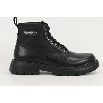 Pánské tenisky Kožené boty Karl Lagerfeld MASON 6 pánské, černá barva, KL13035 KL13035.000 99X, EUR 46