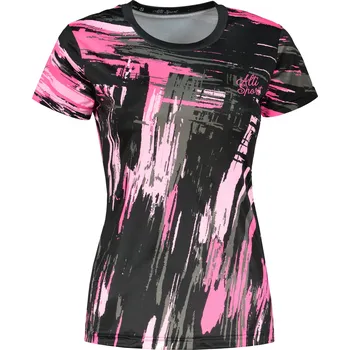 Dámské tričko Dámské funkční triko premium ALTISPORT VOJ/ALW010TR01 ČERNÁ/SVĚTLE RŮŽOVÁ XL
