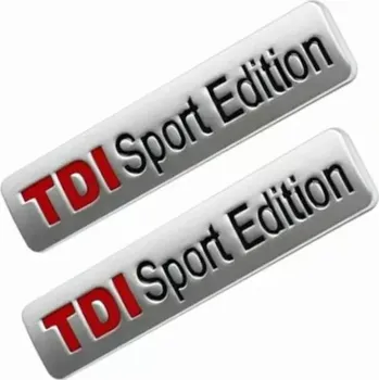Tuning 2x Samolepka 3D TDI Sport Edition, barva chrom (Samolepka 3D TDI Sport Edition)
