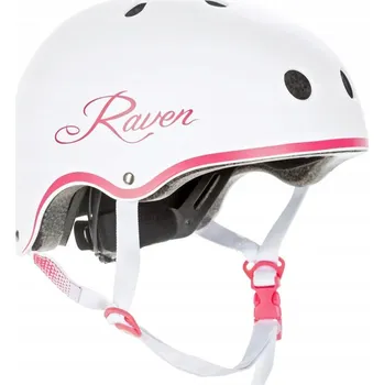 Sport Raven Essto white/pink helma S (52-55 cm)