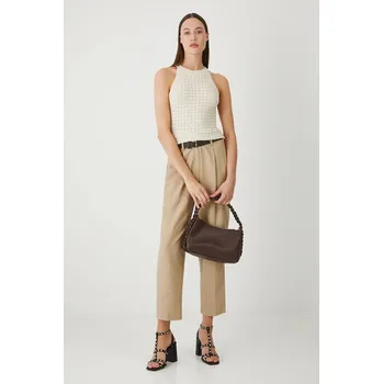 Kalhoty s příměsí lnu Medicine béžová barva, střih chinos, medium waist RW25-SPD201 80X, vel. XXL