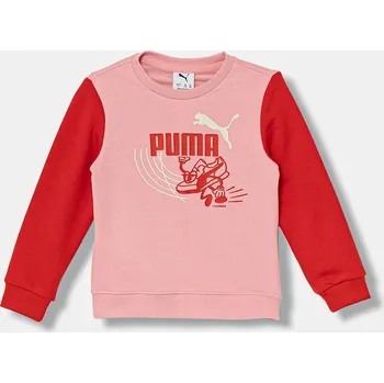 Chlapecká mikina Dětská mikina Puma LITTLE RUNNERS Crew TR PS 688477 růžová 30X, vel. 122