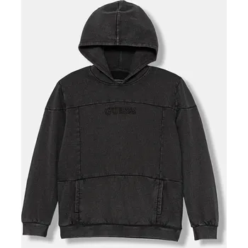 Chlapecká mikina Dětská bavlněná mikina Guess L5YQ08.KAX74.9BYA černá 99X, vel. 122-125