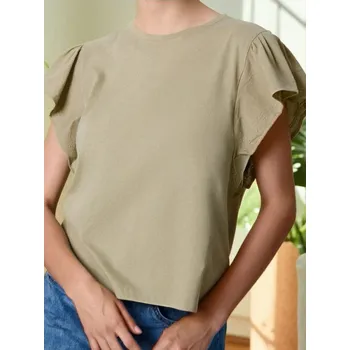 Sinsay - Halenka s ozdobnými rukávy - olivová - 552EU-81X - 552EU-81X-XS