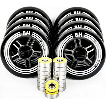 Kolečko k in-line bruslím In-line sada koleček BH Black 84mm 84A 8 ks + 16 ks ložisek ABEC 9