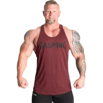 Pánské tričko Gasp ESSENTIAL T-BACK MAROON – tílko Gasp kaštanové Velikost: L