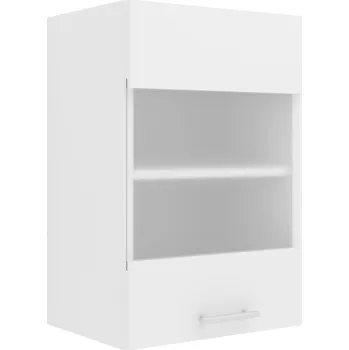 Koupelnový nábytek VCM Závěsná skříňka Esilo, v moderním stylu (Závěsná skříň, bílá/bílá, 1 Glastür)