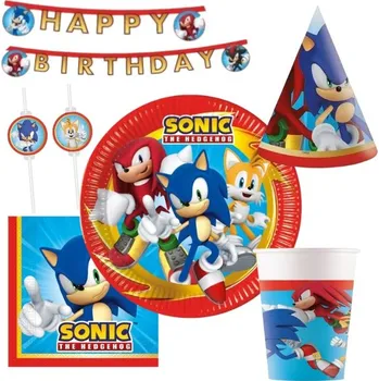 Party dekorace Procos Party set - Sonic, pro 6-8 osob