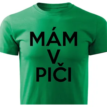 Pánské tričko Pánské tričko - Mám v piči Barva: Zelená, Velikost: S