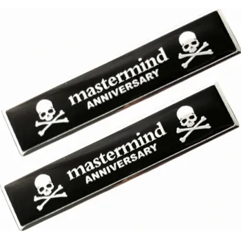samolepka DENR 2x Samolepka 3D X Masrtermind Anniversary, barva chrom/černá - vhodná na auto, motorku, na nábytek, na sešit