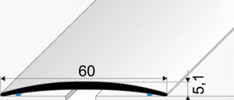 Přechodová lišta samolepicí 60mm dekor kov 300 cm, EFFECTOR Stříbro 00