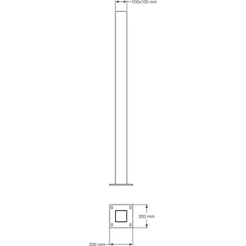 Plotový sloupek Sloupek 100x100
