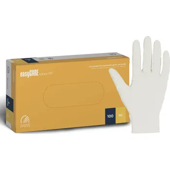 Pracovní rukavice easyCARE by ZARYS easyCARE - latexové rukavice PF, nepudrované, vel. XS-XL, (100ks), nesterilní Velikost: S