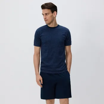 Pánské pyžamo Reserved - Dvoudílné bavlněné pyžamo - modrá - 001ES-55X - 001ES-55X-M