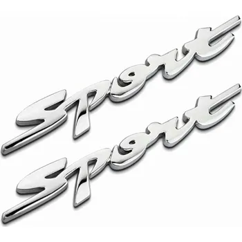 samolepka DENR 2x Samolepka 3D Sport, barva chrom