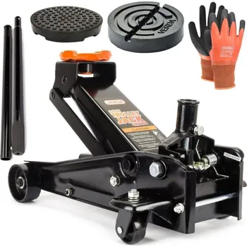 Povinná bezpečnostní výbava Hever hydraulický - pojízdný 3000kg 140-470mm / 2x gumová podložka / rukavice