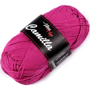 Příze Bavlněná pletací příze Camilla 50 g růžová ostrá 1 ks